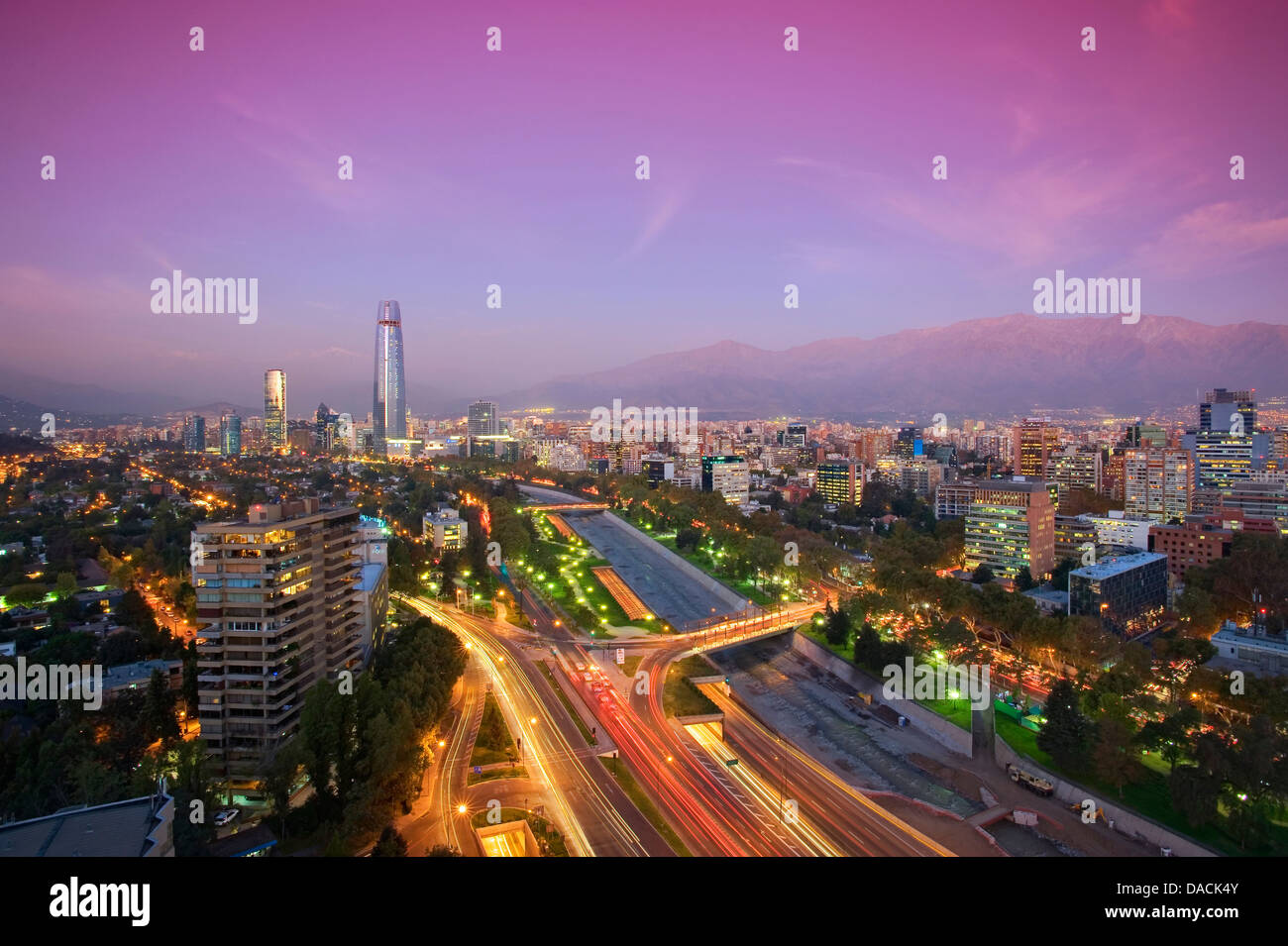 Santiago Chile Skyline Stock Photo Alamy