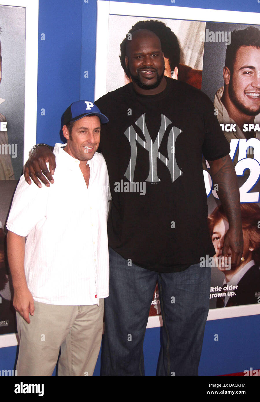 New York, New York, USA. 10th July, 2013. Actor ADAM SANDLER and former basketball player SHAQUILLE O'NEAL attend the New York premiere of 'Grown Ups 2' held at AMC Loews Lincoln Square. Credit:  Nancy Kaszerman/ZUMAPRESS.com/Alamy Live News Stock Photo