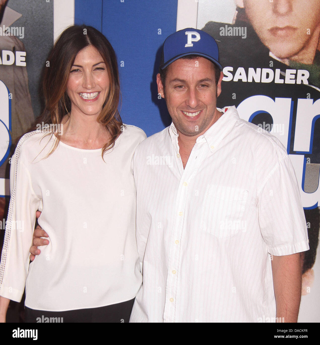 New York, New York, USA. 10th July, 2013. Actor ADAM SANDLER and his wife JACKIE SANDLER attend the New York premiere of 'Grown Ups 2' held at AMC Loews Lincoln Square. Credit:  Nancy Kaszerman/ZUMAPRESS.com/Alamy Live News Stock Photo
