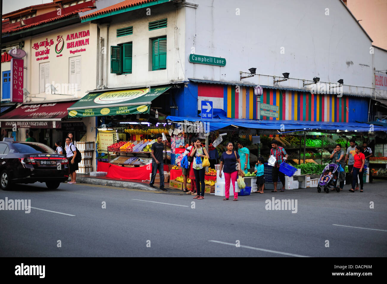 People Serangoon Road Little India Singapore Stock Photo
