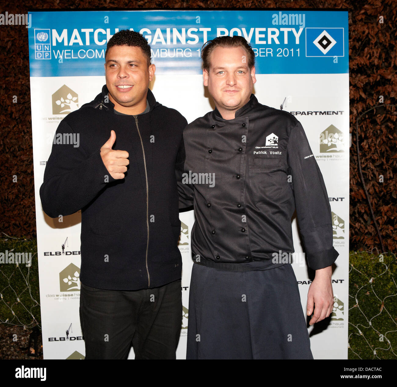 Ronaldo L And Owner Of Weisses Haus Patrick Voeltz Arrive To The