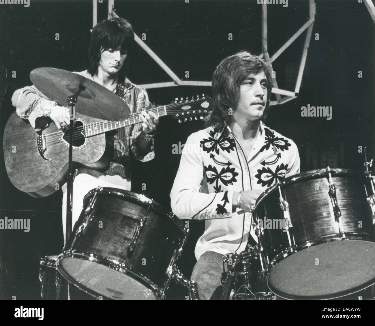 THE FACES UK rock group about 1970 with Ronnie Lane at left and Kenny ...