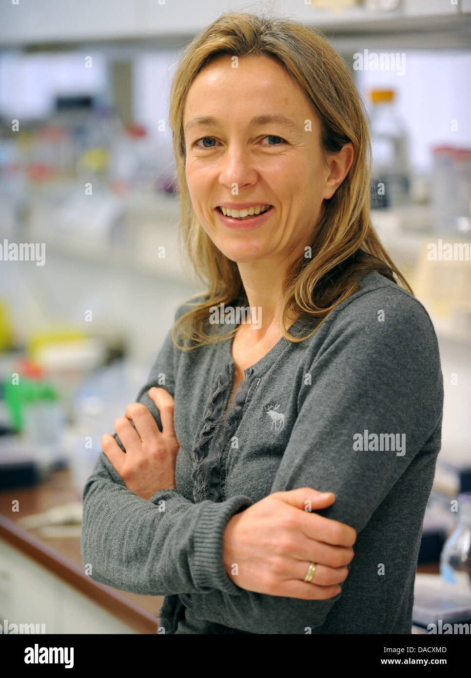 Pharmacist Kathrin Maedler stands in the pharmaceutical labratory at