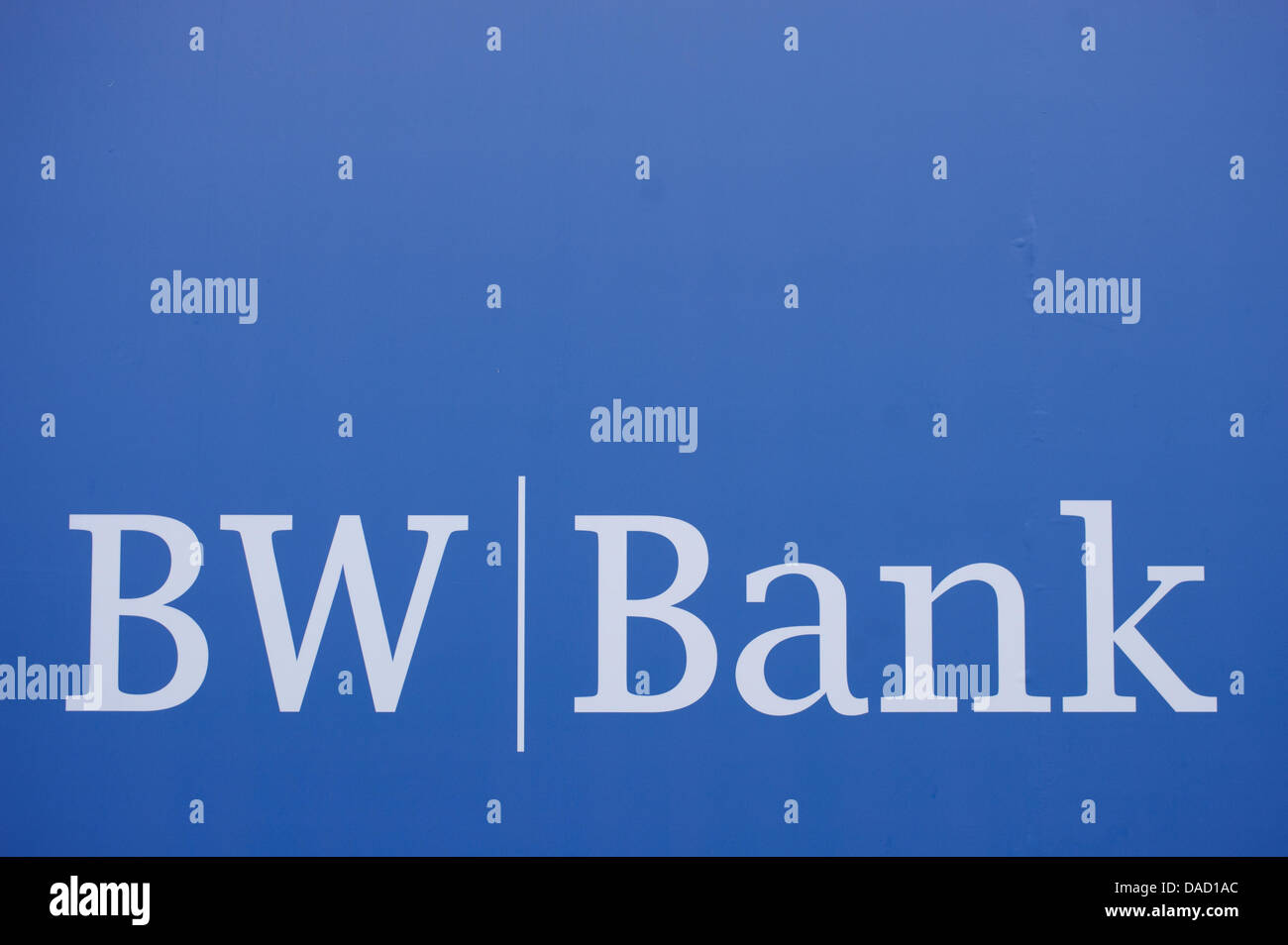 The logo of the BW-Bank pictured in Stuttgart, Germany, 30 December 2011. German entrepreneur Egon Geerkens established the contact between the bank and acting German President Christian Wulff for a loan on behalf of Wulff, the BW-Bank disclosed in Stuttgart, Friday, 30 December 2011. The bank further stated, that Wulff had got in touch with the bank in autumn 2009 on the recommend Stock Photo