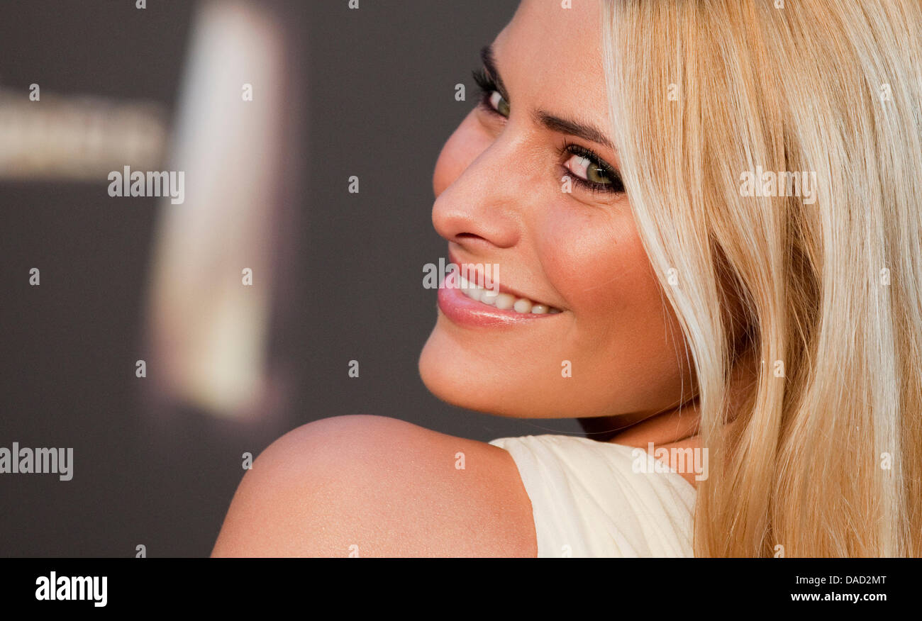 Actress Sophia Thomalla arrives for the German Television Award at the Coloneum in Cologne, Germany, 02 October 2011. The German Television Award will be  awarded in twelve categories. Photo: Rolf Vennenbernd Stock Photo