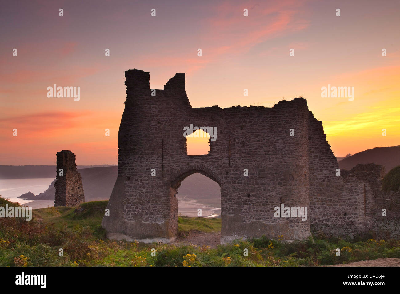 Castle ruins gower wales hires stock photography and images Alamy