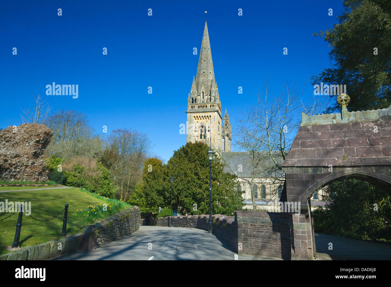Llandaff Cathedral, Llandaff, Cardiff, Wales, United Kingdom, Europe Stock Photo