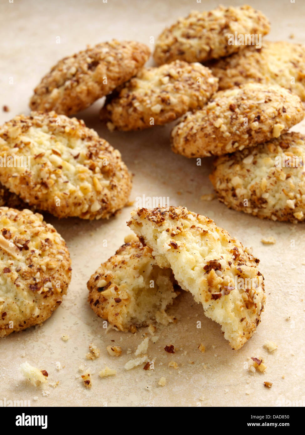 Coconut and almond crunch wafers American snacks Stock Photo Alamy