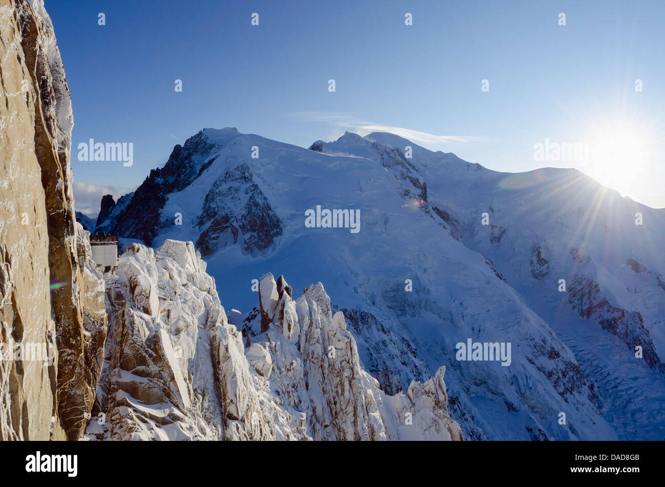 Mont Blanc, 4810m, Chamonix, Haute-Savoie, French Alps, France, Europe Stock Photo