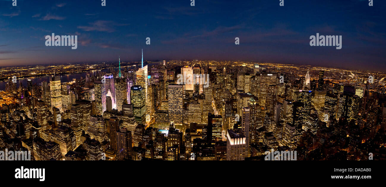 Panoramic view from Empire State Building, Manhattan, New York City, USA Stock Photo