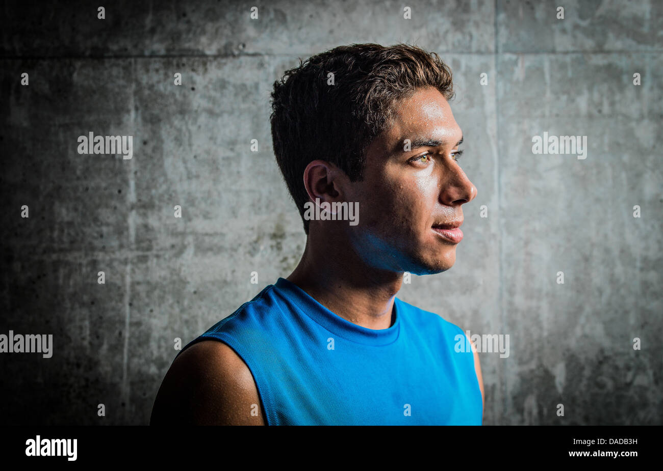 Portrait of an athletic young man Stock Photo - Alamy