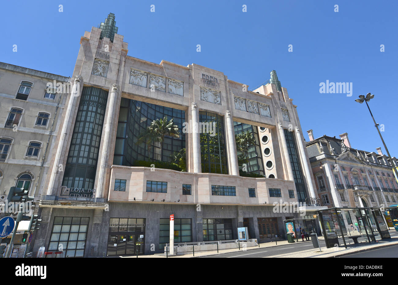 VIP Executive Éden Aparthotel, Praça dos Restauradores , Lisbon Stock Photo