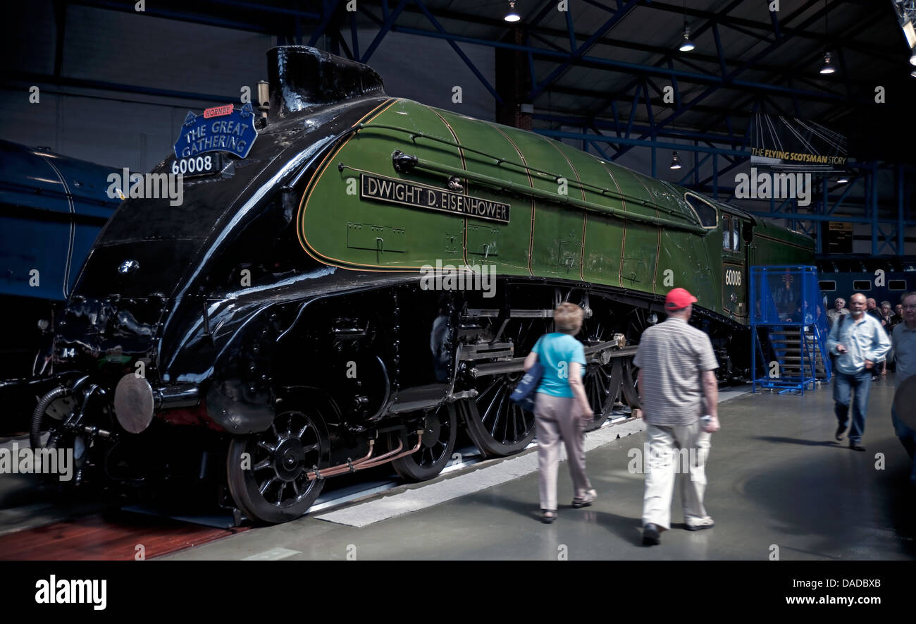 Dwight D Eisenhower Steam Train locomotive Great Gathering National Railway Museum York North Yorkshire England UK United Kingdom GB Great Britain Stock Photo