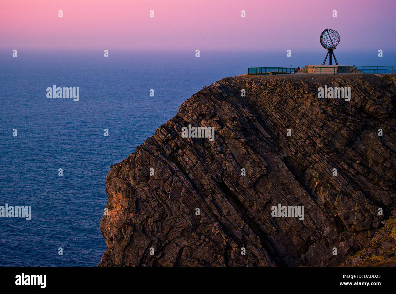 The North cape, a steeply ascending slate plateau at the Artic Ocean