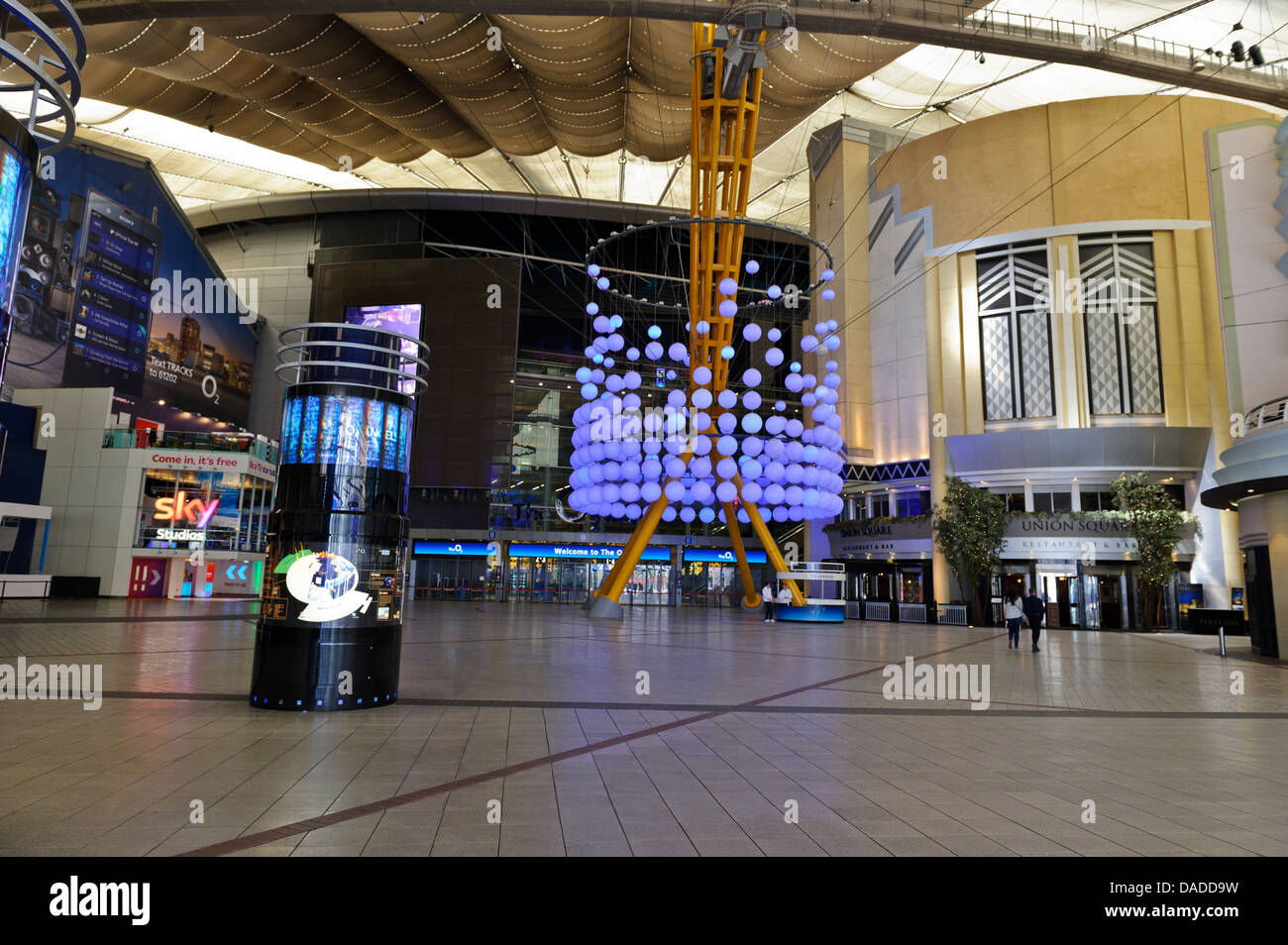 Interior of the Millennium Dome (O2 Arena), Greenwich, London, England, United Kingdom. Stock Photo