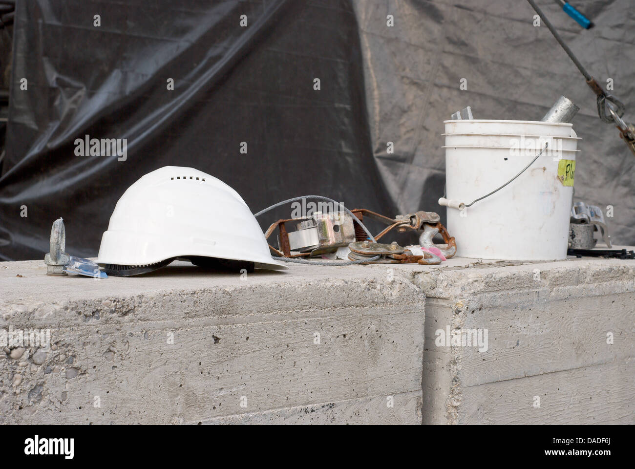 Hard Hat as Symbol of Workplace Safety Stock Photo