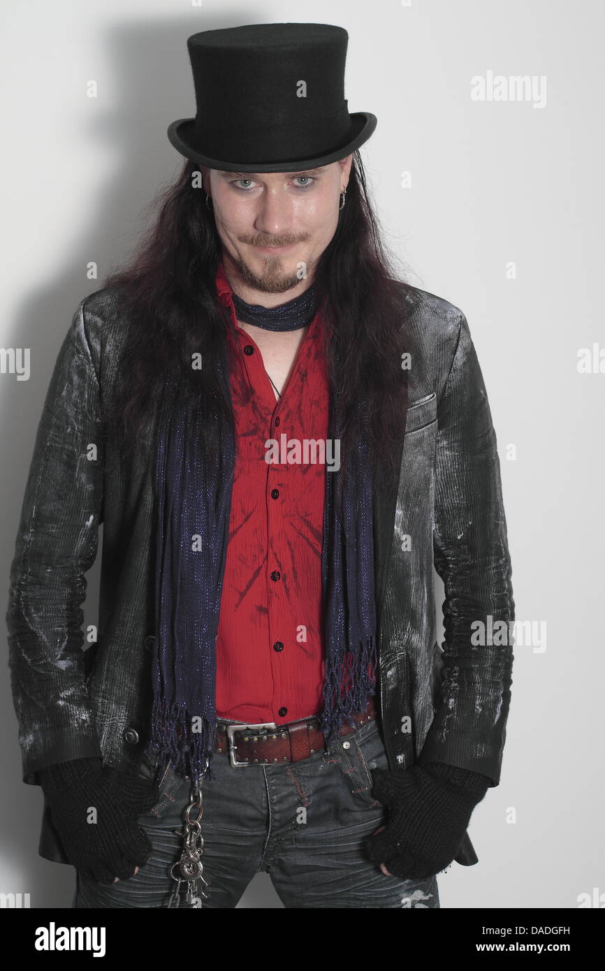 Keyboarder, singer and song writer Tuomas Holopainen of the Finnish symphonic metal band 'Nightwish' smiles in Berlin, Germany, 21 October 2011. Photo: Lutz Mueller-Bohlen Stock Photo