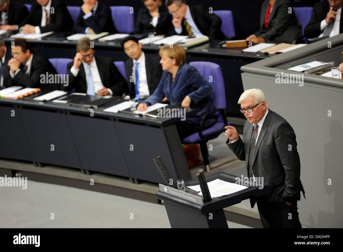 Frank-Walter Steinmeier, chairman of the SPD Bundestag parliamentary ...