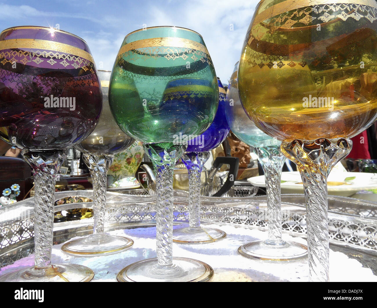 glass murano glasses Stock Photo
