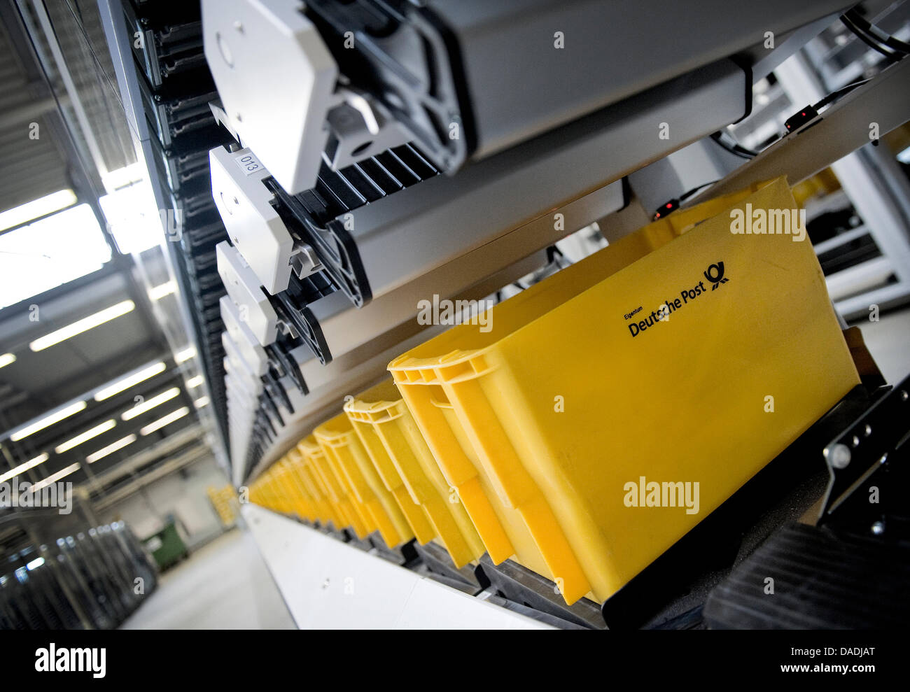 The new fully automated lettersorting machine is pictured at a large postal facility of the