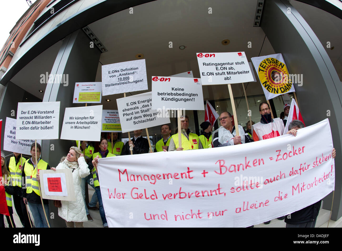 Employees Of The Energy Service Provider Eon Protest Against Staff