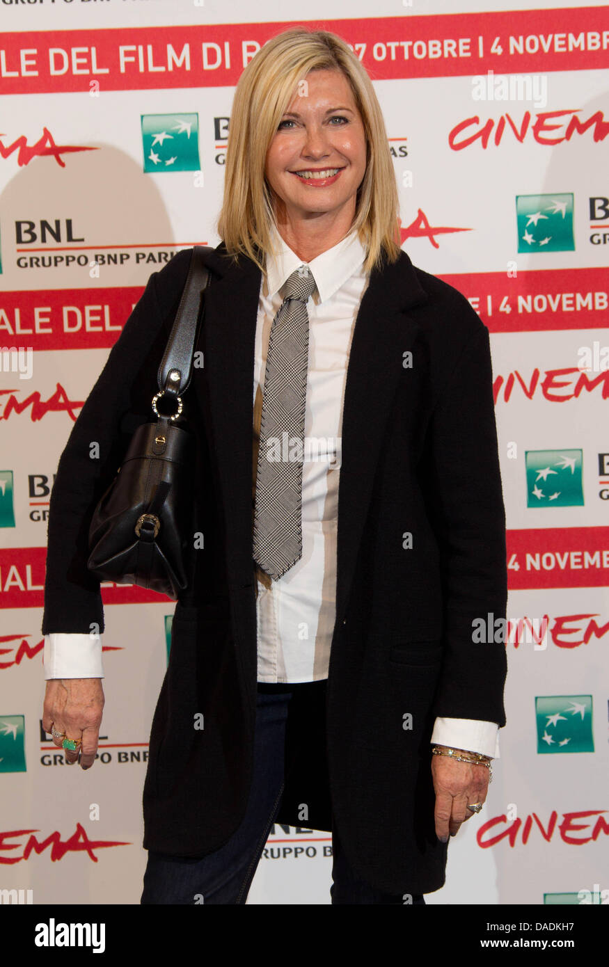 British-Australian actress Olivia Newton-John attends the photocall of her new film 'A Few Best Men' during the 6th International Rome Film Festival at Auditorium Parco Della Musica in Rome, Italy, on 28 October 2011. Photo: Hubert Boesl Stock Photo