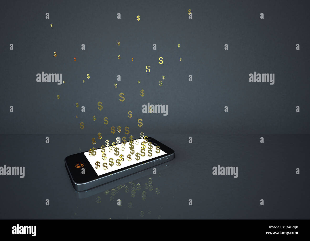 Money coming out of phone hi-res stock photography and images - Alamy