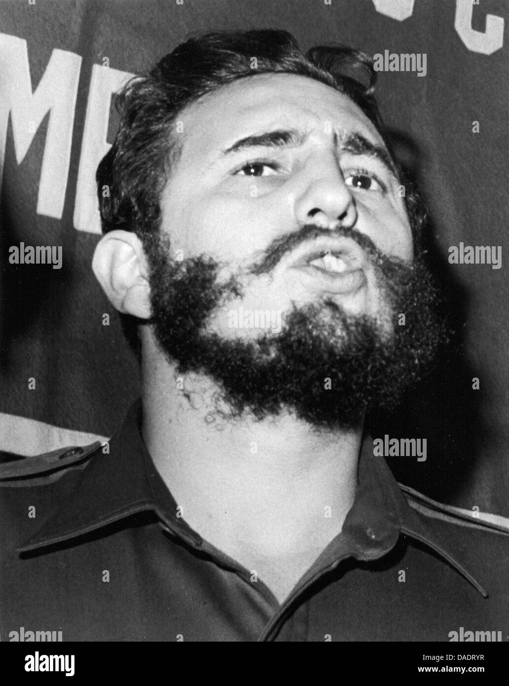 Fidel Castro in 1961. Portrait by photographer Fred Stein (1909-1967) who emigrated 1933 from Nazi Germany to France and finally to the USA. Stock Photo
