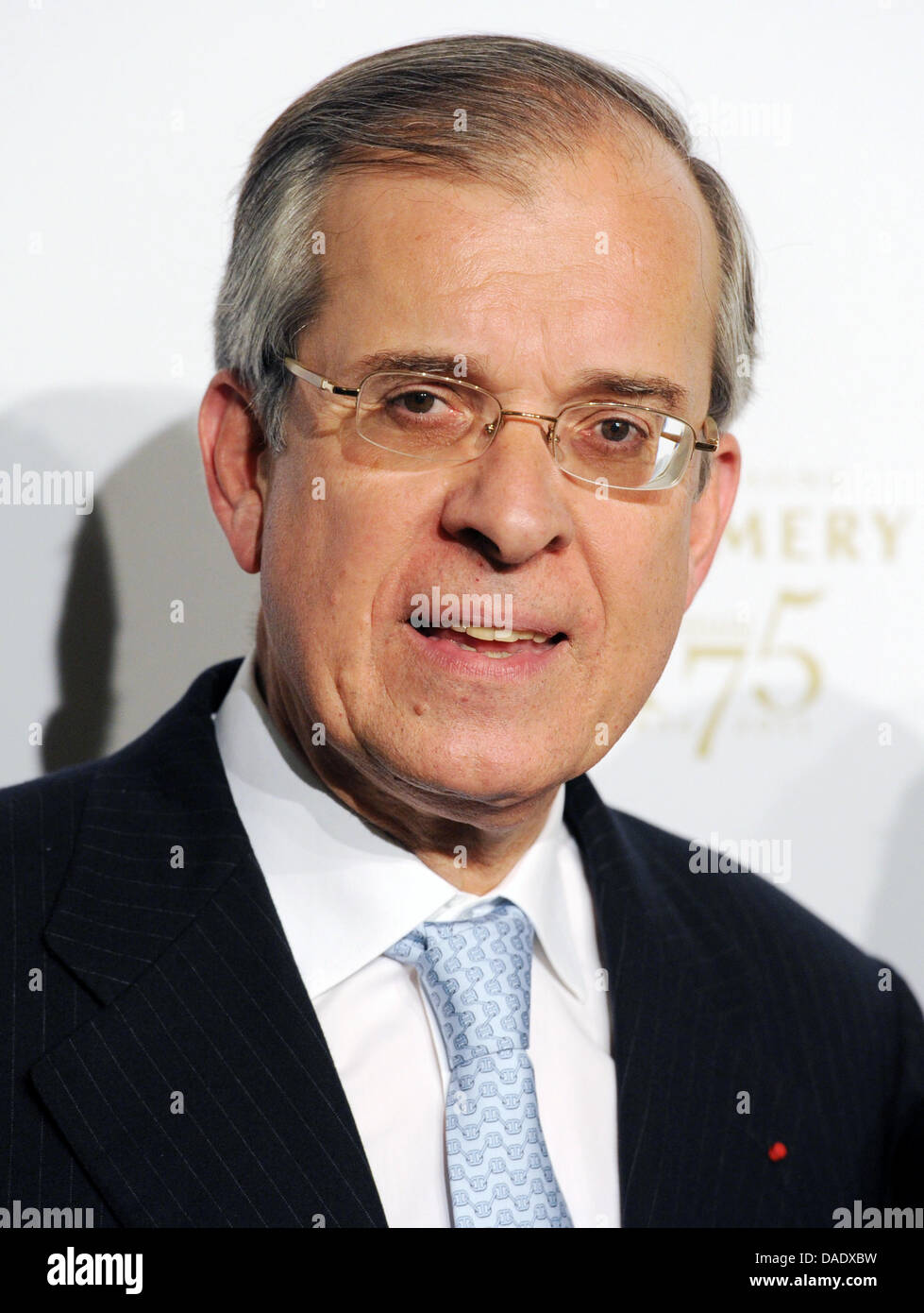 French ambassador Maurice Gourdault-Montagne attends the 175th anniversary of the champagne brand Pommery at the French embassy in Berlin, Germany, 03 November 2011. Photo: Jens Kalaene Stock Photo