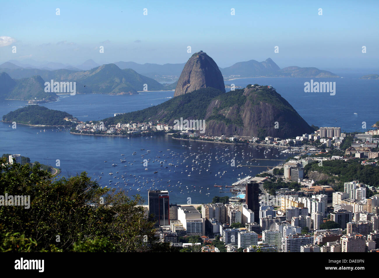 Neighborhood of urca in rio de janeiro seen from the top of the hill of urca  Stock Photo - Alamy