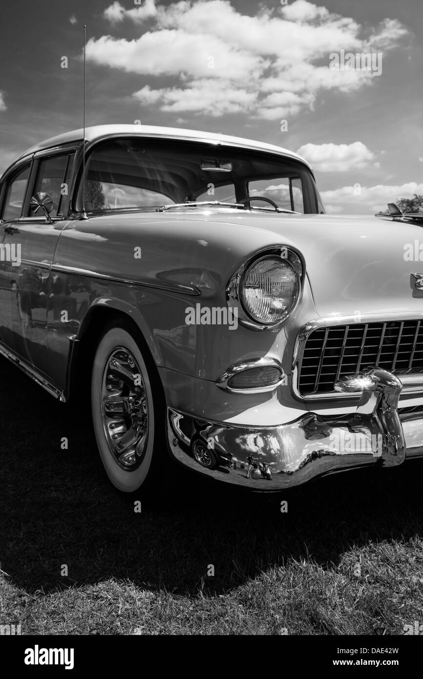 vintage Chevrolet shot in black and white Stock Photo