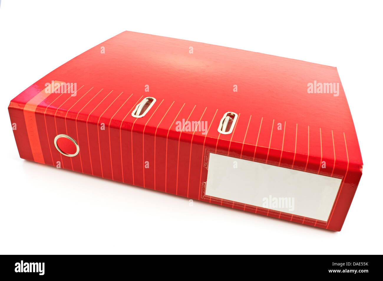 Red office folder isolated on white Stock Photo