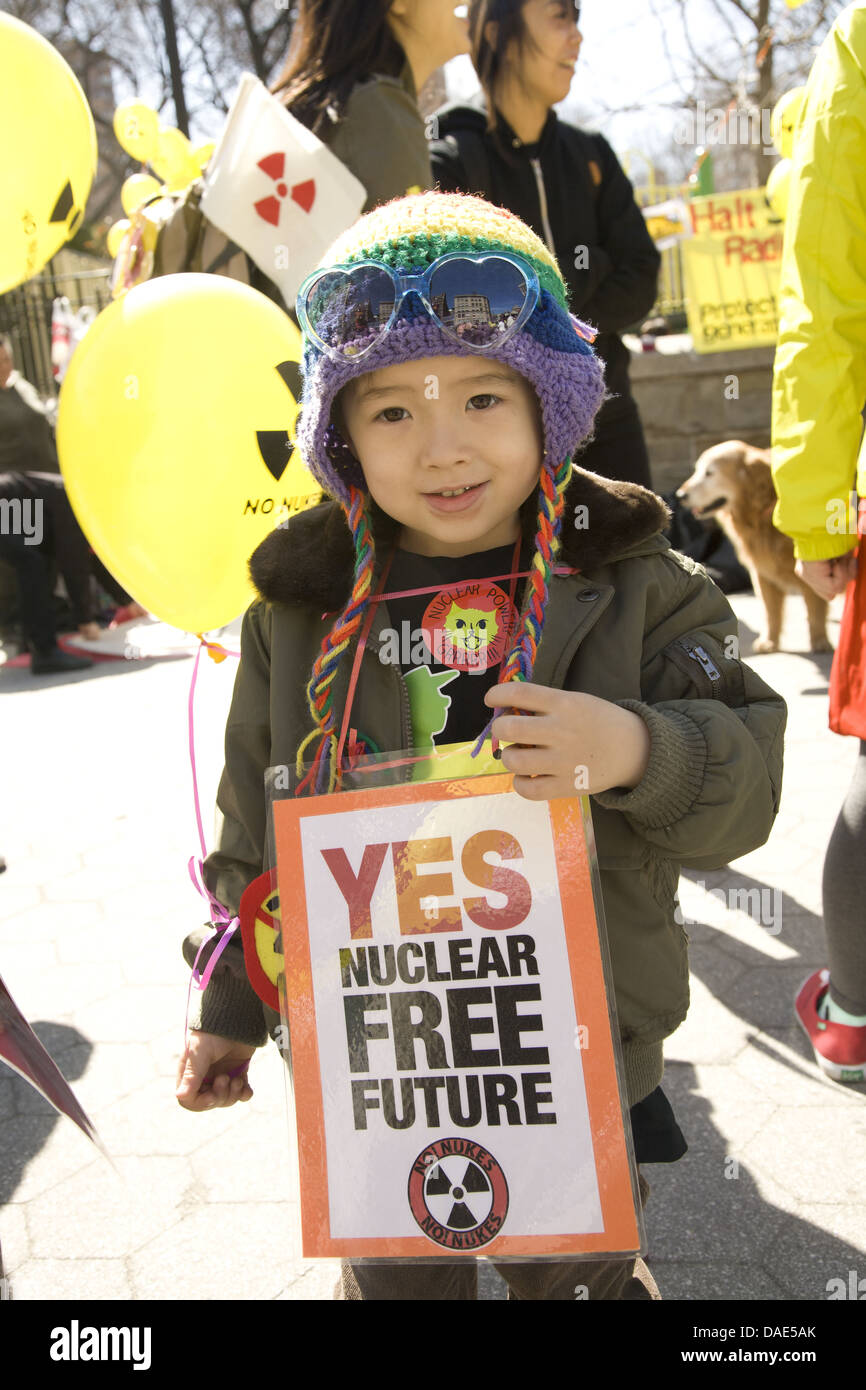 AntiNuclear rally & march in New York City commemorating the 1 year