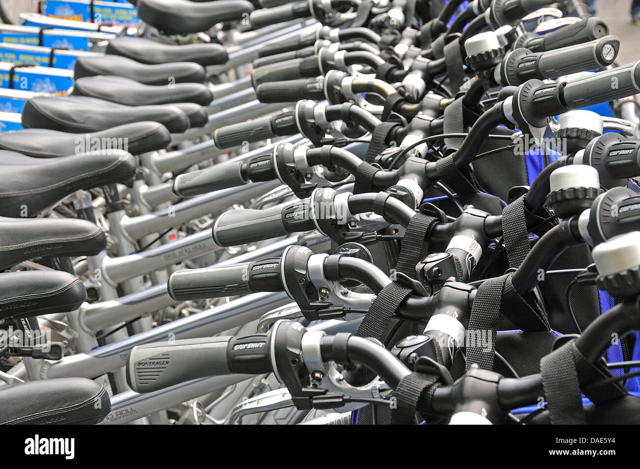 hire bikes at the entrance to the Central Park at the Columbus Circle