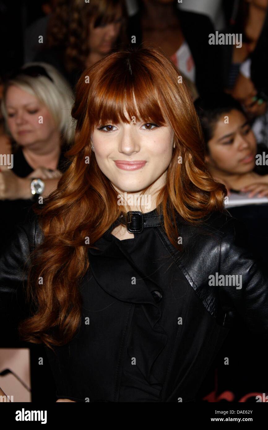 US teen actress, dancer, singer, and model Annabella Avery Thorne arrives for the World Premiere of 'The Twilight Saga: Breaking Dawn - Part 1' at Nokia Theatre at L.A. Live in Los Angeles, USA, 15 November 2011. Photo: Hubert Boesl Stock Photo