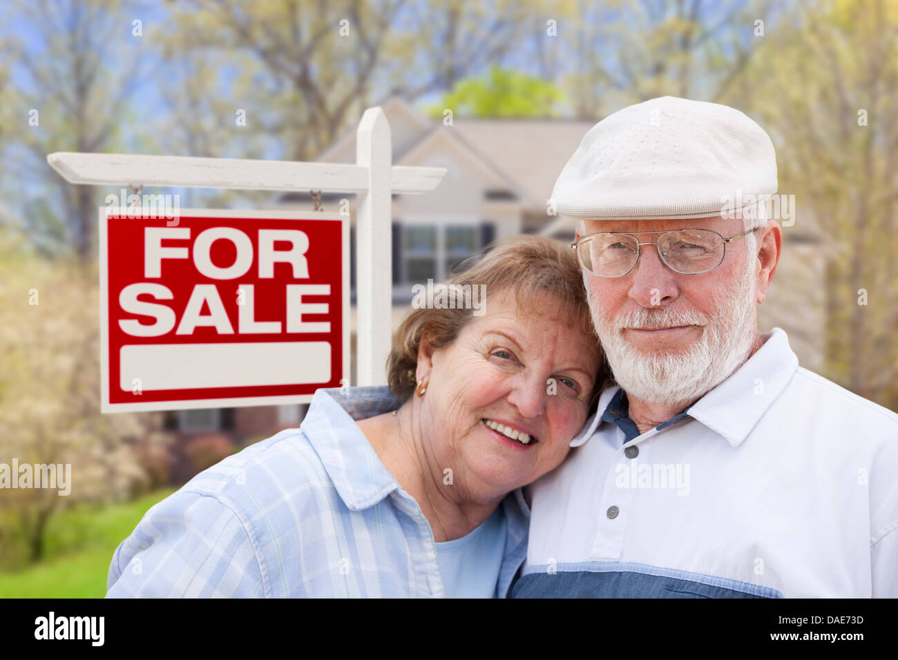 Old couple for sale sign hi-res stock photography and images - Alamy