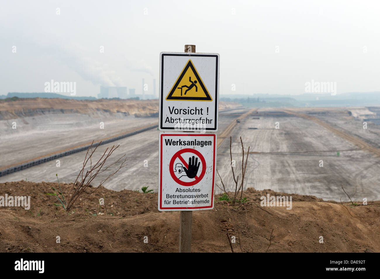 Tagebau (surface mine) Germany Stock Photo