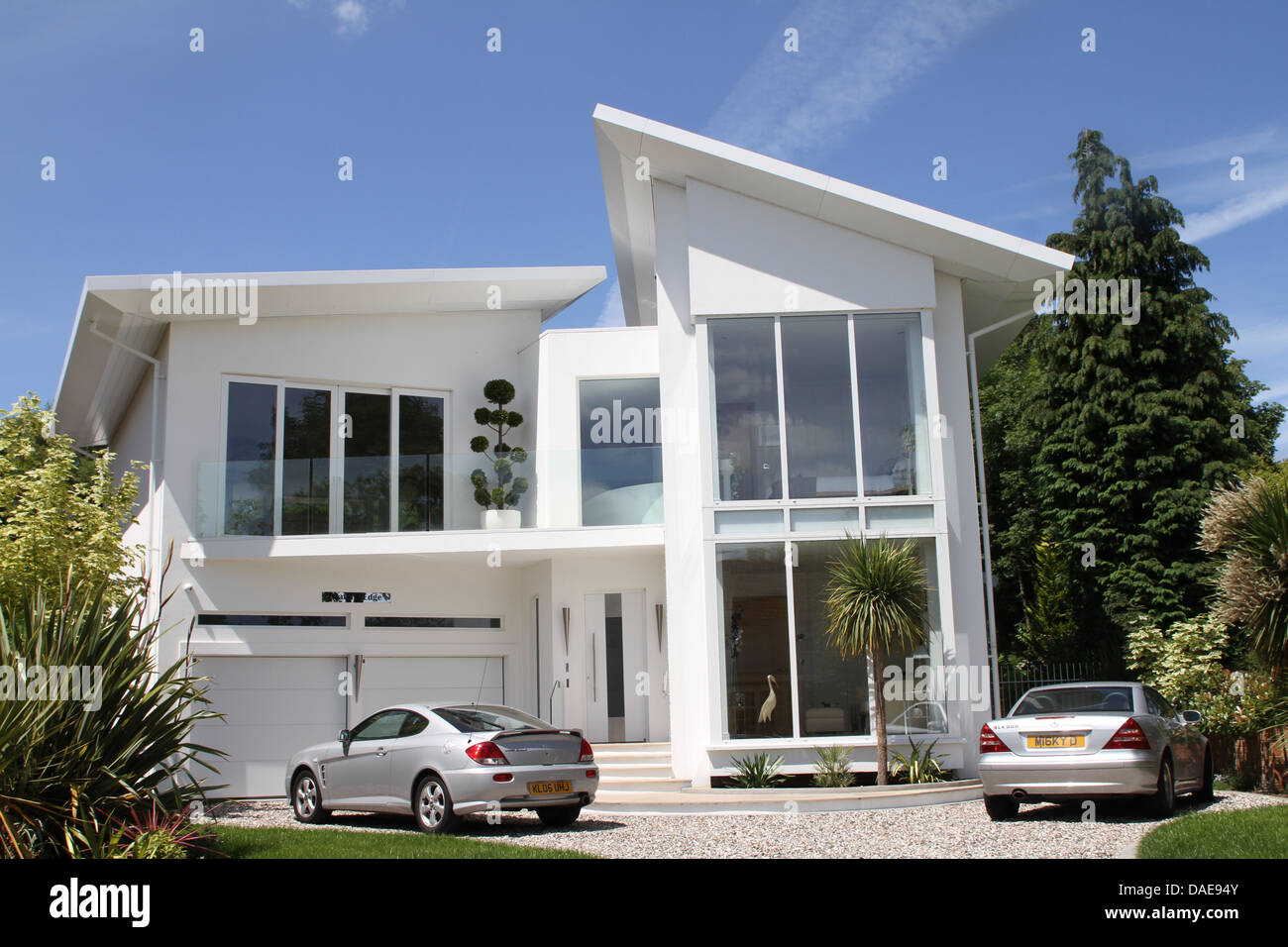 Weybridge houses by the River Wey Stock Photo Alamy