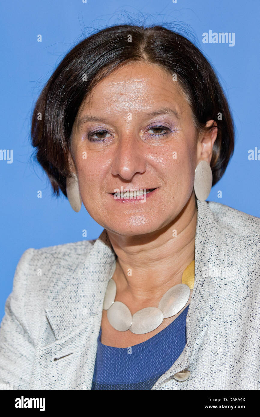 Austria's Minister of the Interior Johanna Mikl-Leitner is pictured in Nuremberg, Germany, 10 July 2013. Photo: DANIEL KARMANN Stock Photo