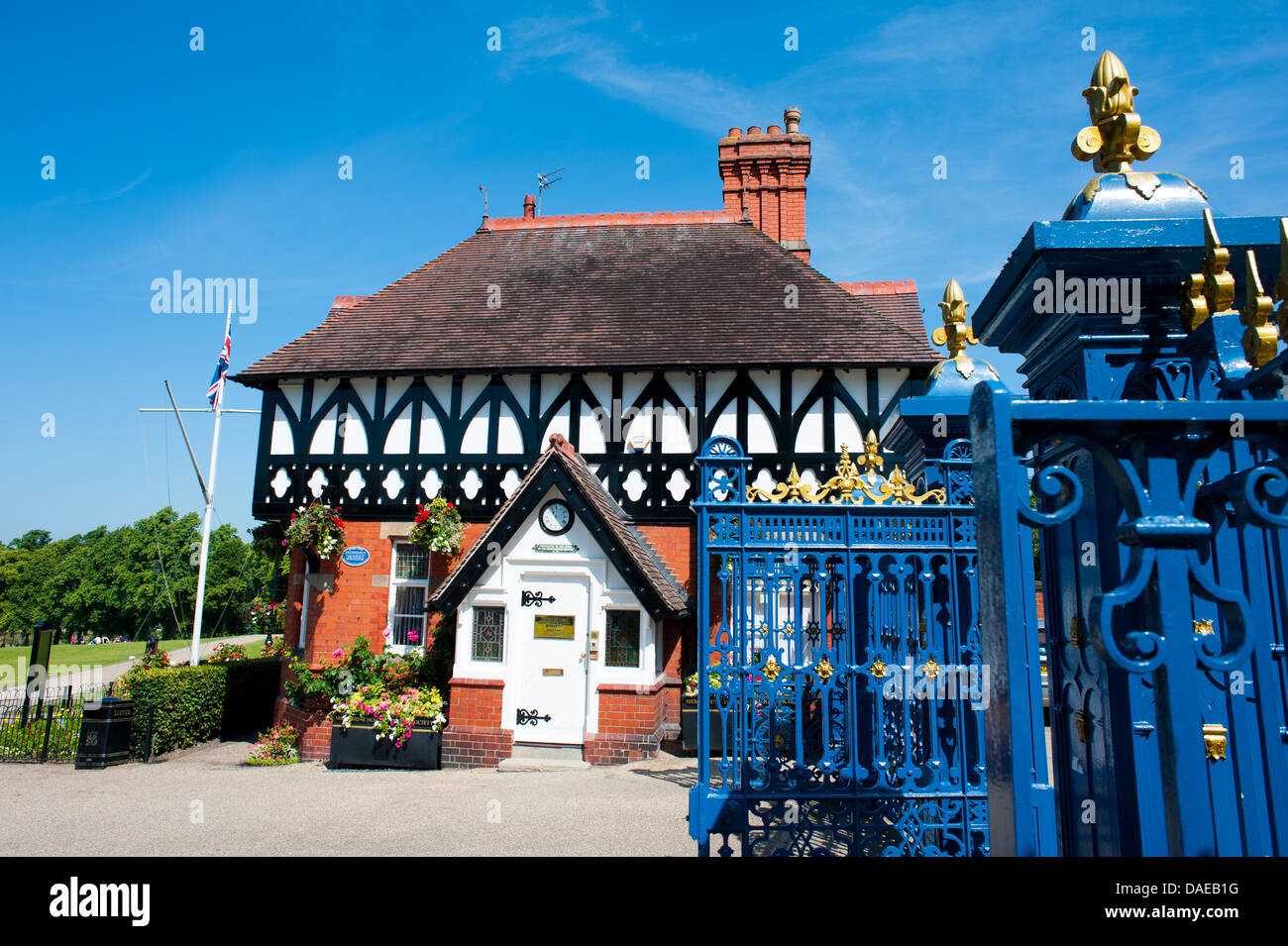 Quarry Lodge in The Quarry, Shrewsbury, Shropshire, England Stock Photo