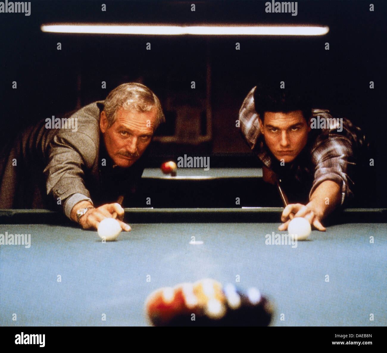 Paul Newman and Tom Cruise on-set of the Film, "The Color of Money", by  Touchstone