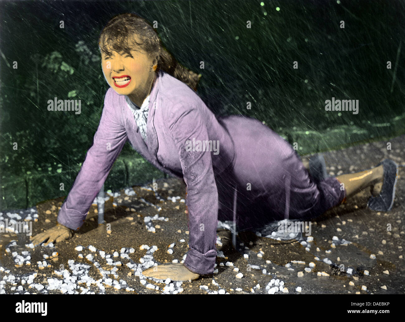 Debbie Reynolds on-set of the Film, 'Tammy and the Bachelor', Universal-International, 1957 Stock Photo