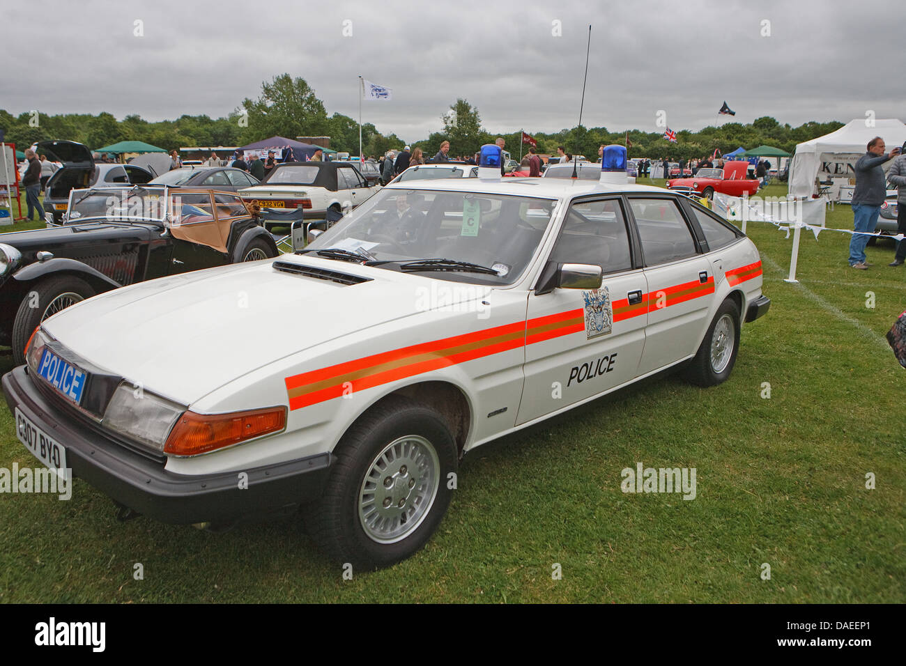 A rover 3.5 police car at the Bromley Pageant of Motoring classic car ...