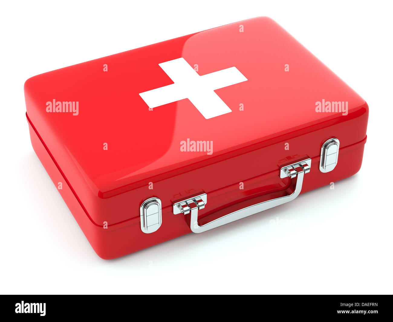 3d render of first aid kit isoalted on white background Stock Photo - Alamy