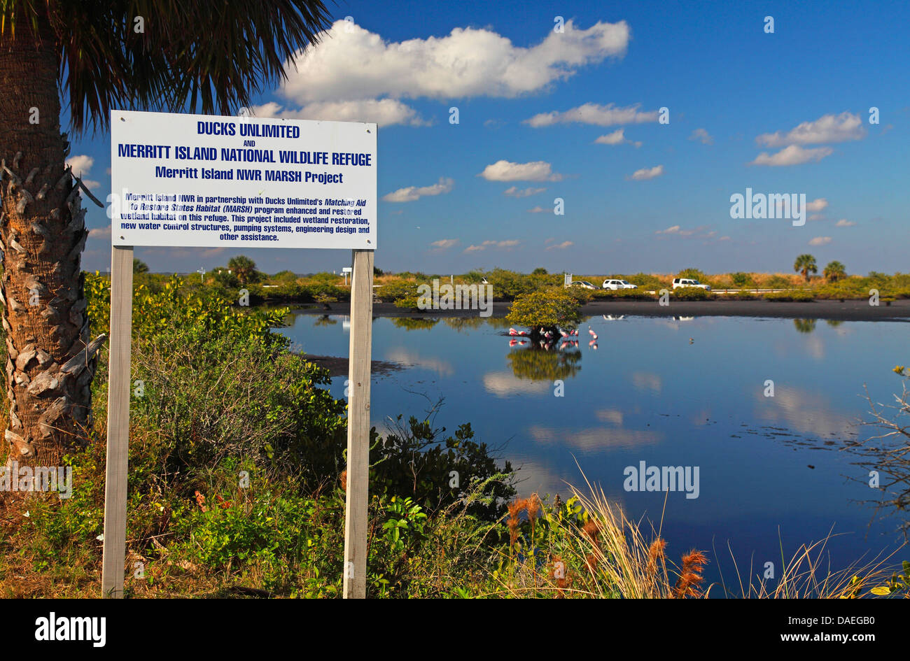 National wildlife refuge Merritt Island, information plate, USA
