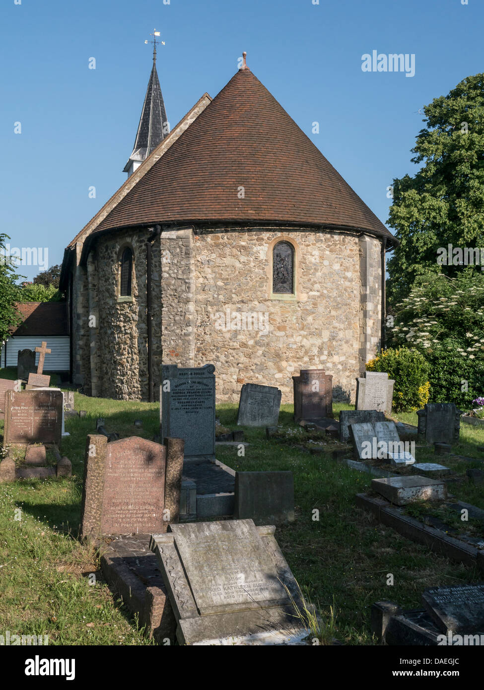 HADLEIGH, ESSEX, UK - JULY 06, 2018: St James the Less Parish Church, Hadleigh, Essex Stock Photo