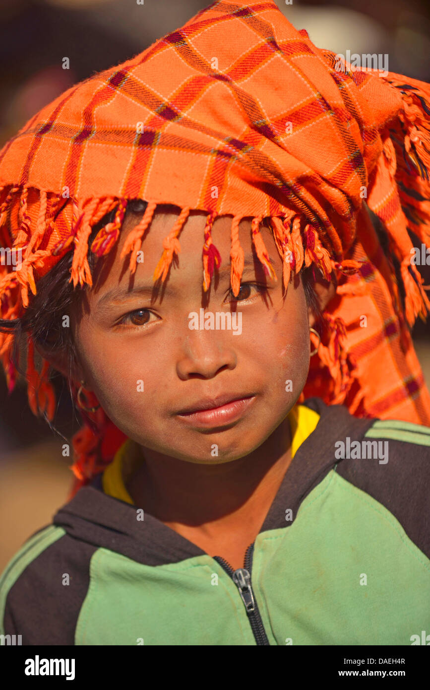 portrait of a girl, Burma, Shan-Staat Stock Photo
