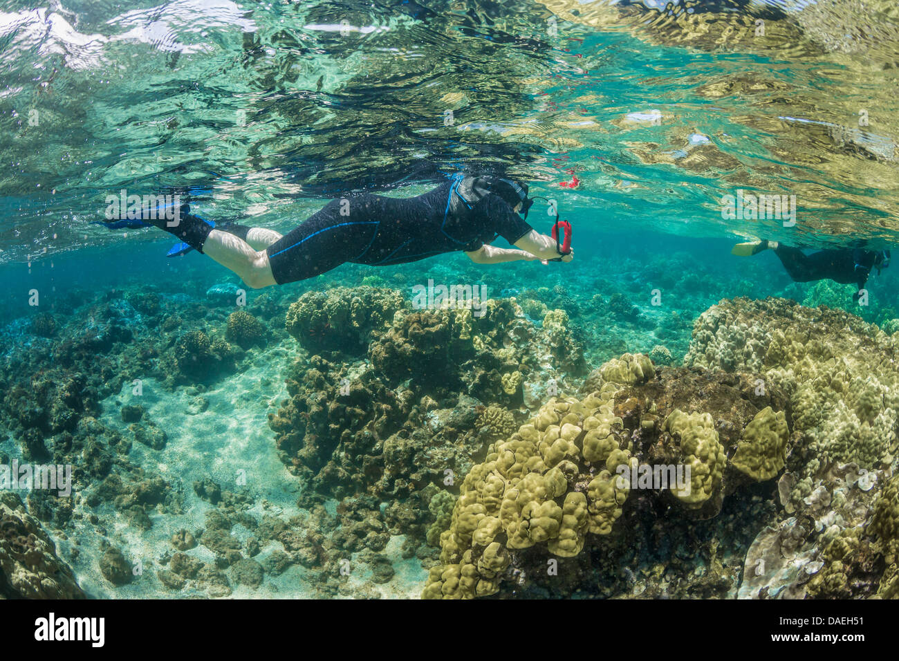 Snorkeler big waves hi-res stock photography and images - Alamy