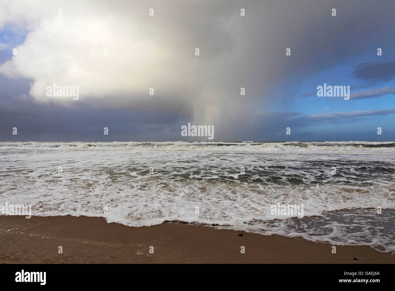 heavy rains coming up to the coast, Germany, Schleswig-Holstein, Sylt Stock Photo
