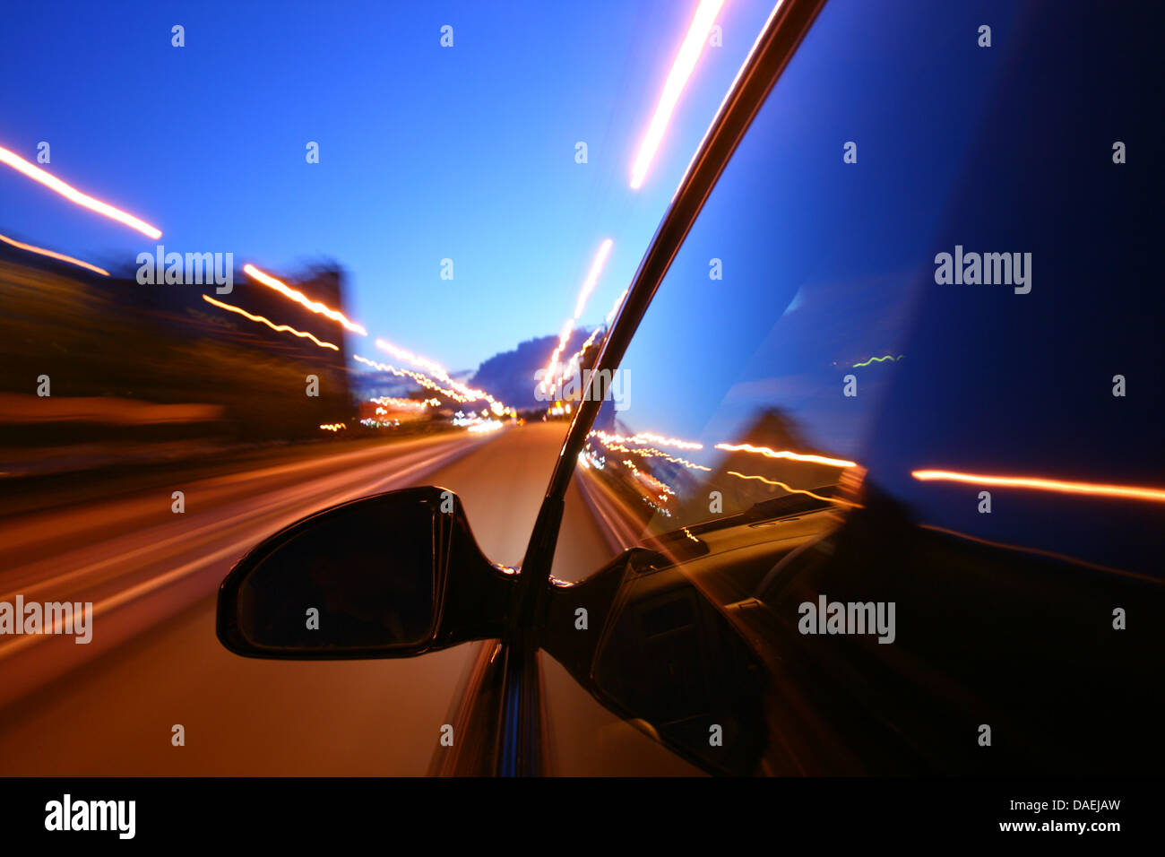 Car on driveway at night hi-res stock photography and images - Alamy